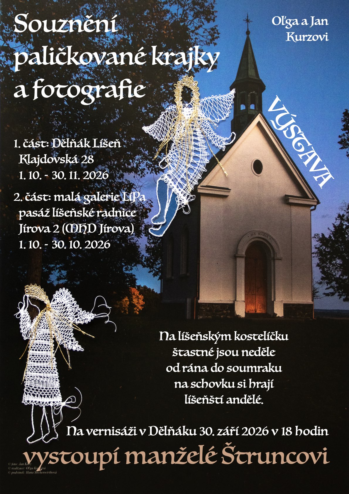 Souznění paličkované krajky a fotografie
Oľga a Jan Kurzovi